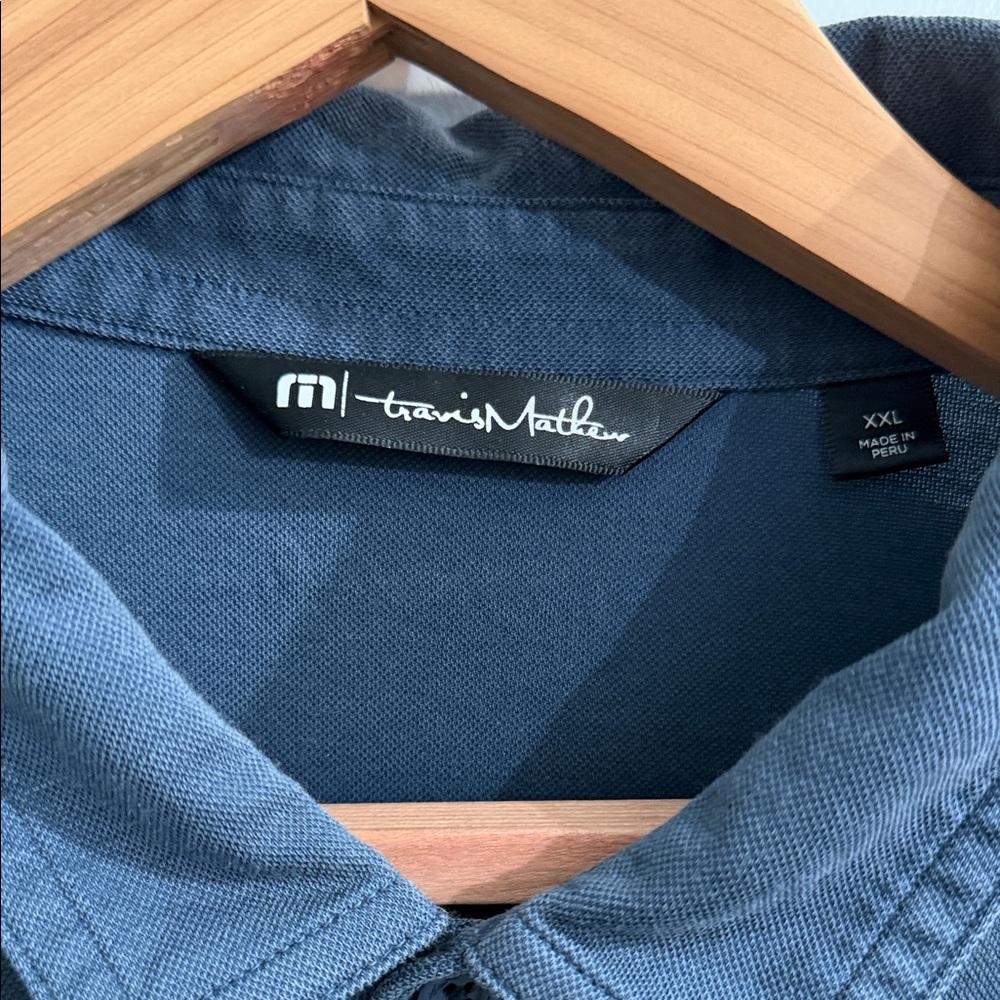 Travis Mathew Steel Blue Polo Shirt
